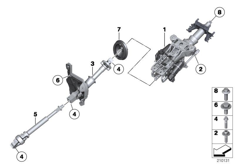 Add-on parts,electr.steering column adj.