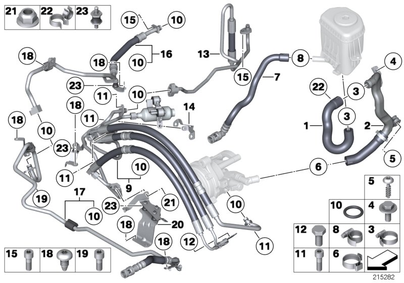 Power steering/oil pipe/dynamic drive