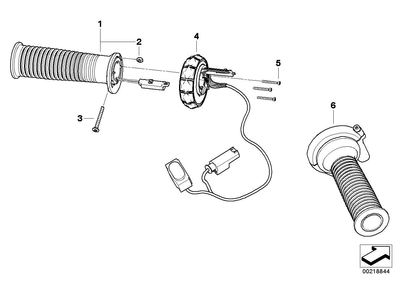 Handlebar grip heated / multi-controller