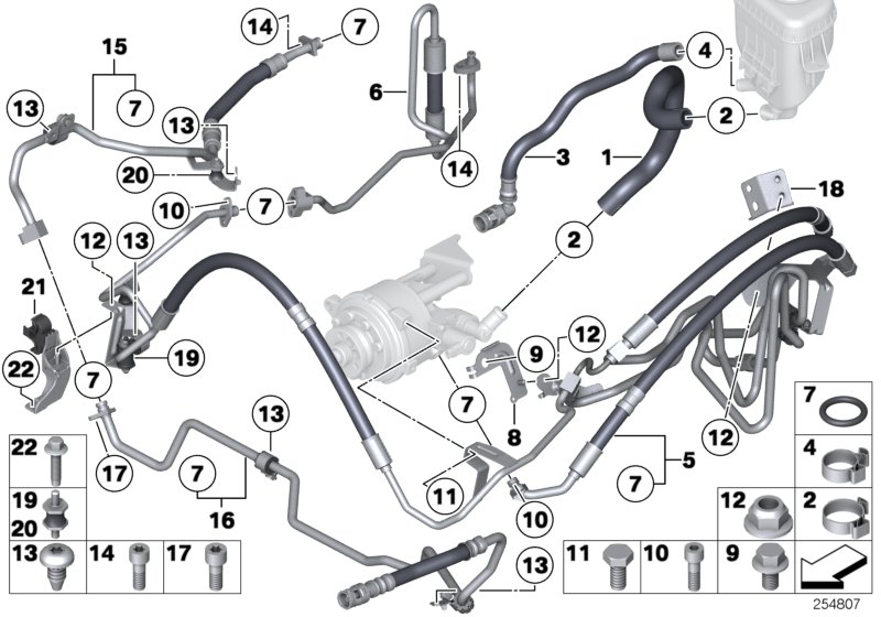 Power steering/oil pipe/dynamic drive