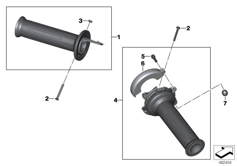 Handlebar grip, heated