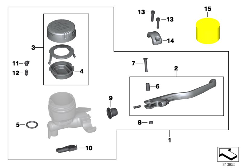 Handbrake control assembly