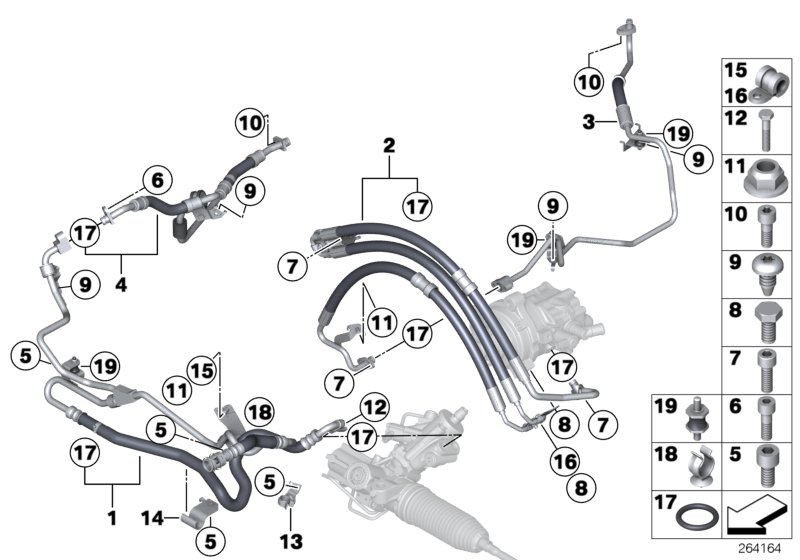 Power steering/oil pipe/dynamic drive