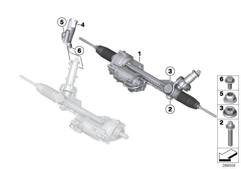 Steering gear, electric (EPS)