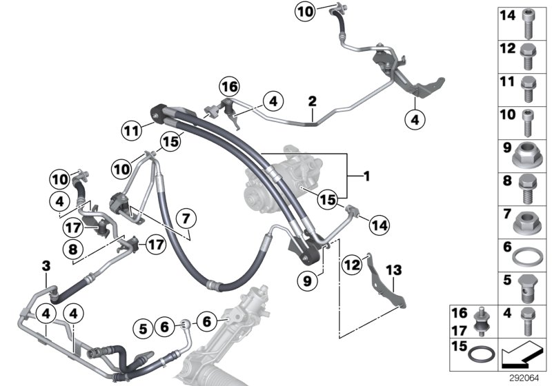 Power steer.,fluid lines/Adaptive Drive