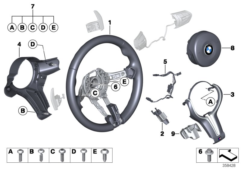 M Sports steer.-wheel, airbag, leather