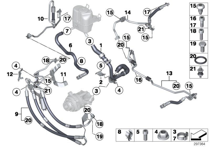 Power steering/oil pipe/dynamic drive
