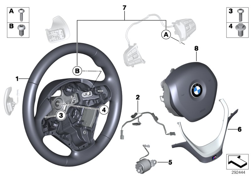 M sport st.wheel,airbag,multif./paddles
