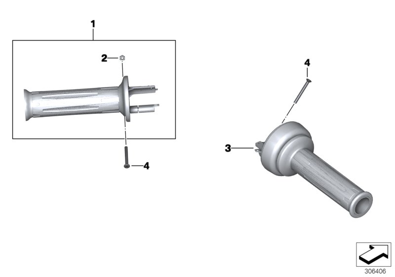 Handlebar grip, non-heated