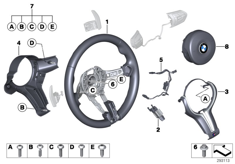 M sports strng whl,airbag,multifunction