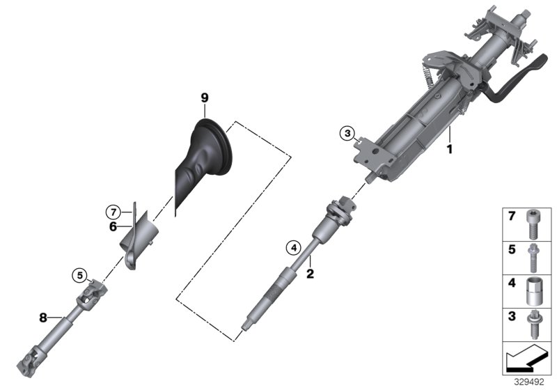 Steering column,mech. / steering spindle