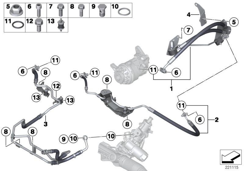 Oil lines/Adaptive Drive+active steering