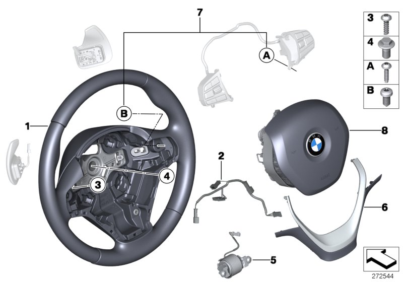 Sport st.wheel, airbag, multif./paddles