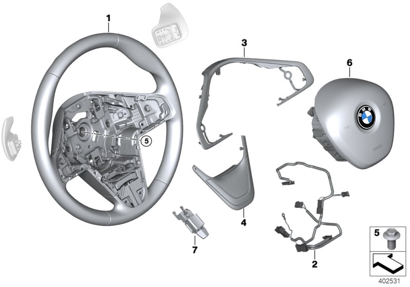 Sport strng wheel,leather, shift paddles