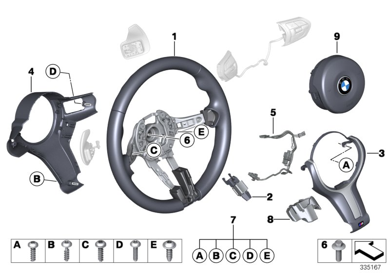 M Sports steer.-wheel, airbag, leather
