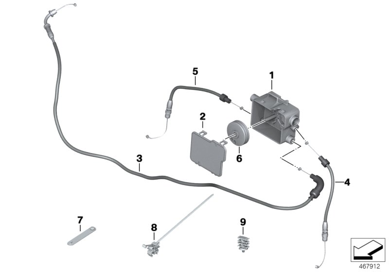 Bowden cable/cable distributor