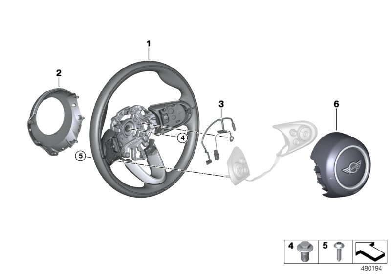 Steering wheel airbag