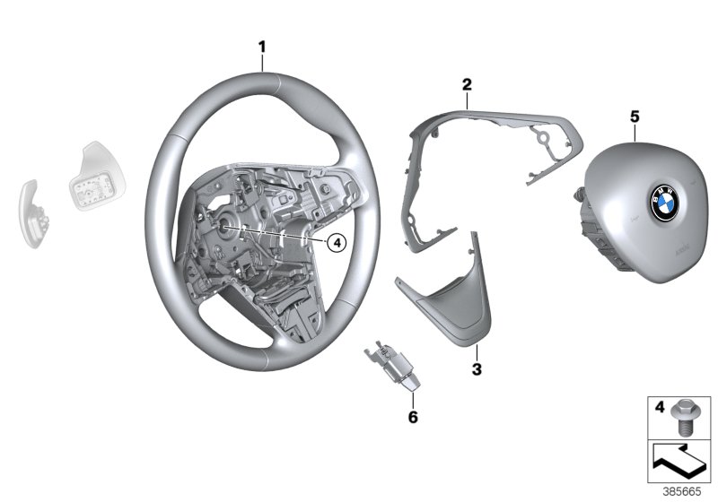 Sport strng wheel,leather, shift paddles
