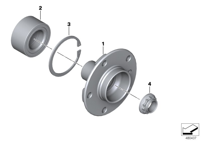 Side shaft/wheel bearings
