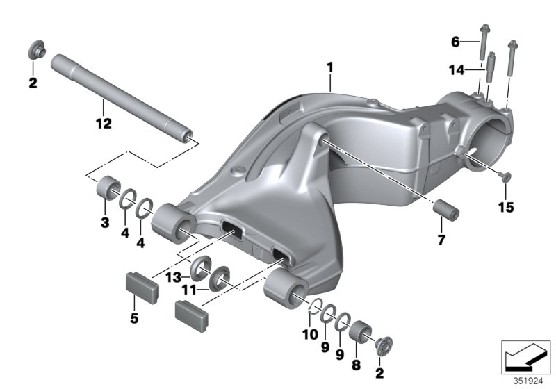 Rear wheel swinging arm