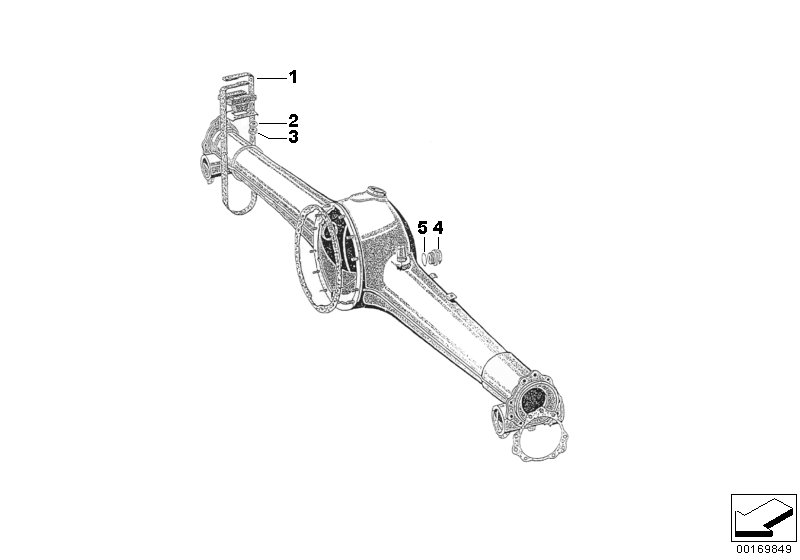 rear axle with suspension