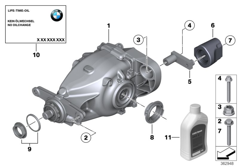 Final drive, input/output, 4-wheel