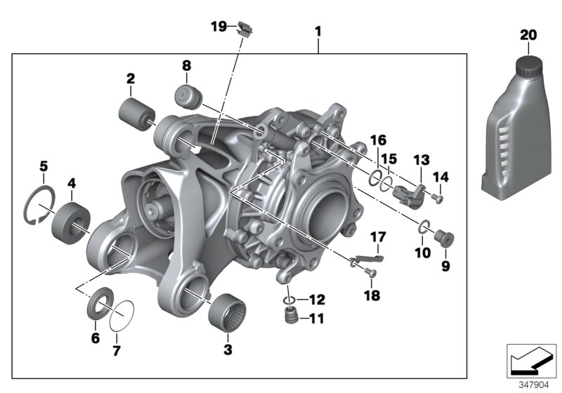 Angle drive with ventilation