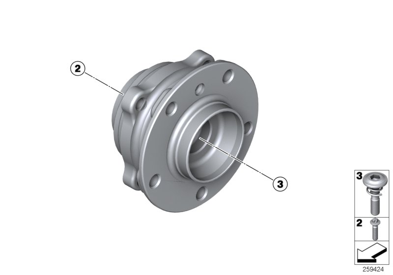 Side shaft/wheel bearings