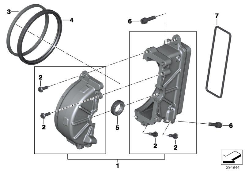 Rear swinging fork, pinion cover