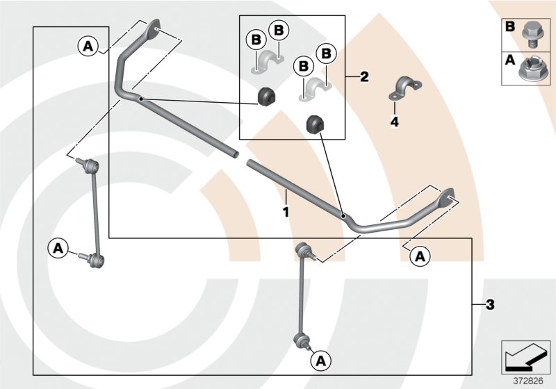 Repair kits, stabiliser, rear