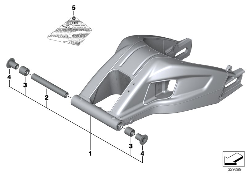 Rear wheel swinging arm