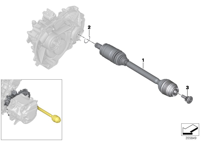 Electric gearbox, output shaft