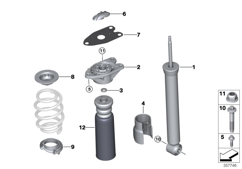 Shock absorber, rear
