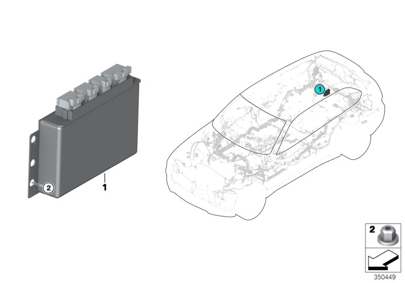Rear axle differential QMV control unit