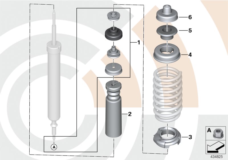 Repair kits, shock absorbers, rear