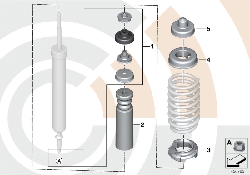 Repair kits, shock absorbers, rear