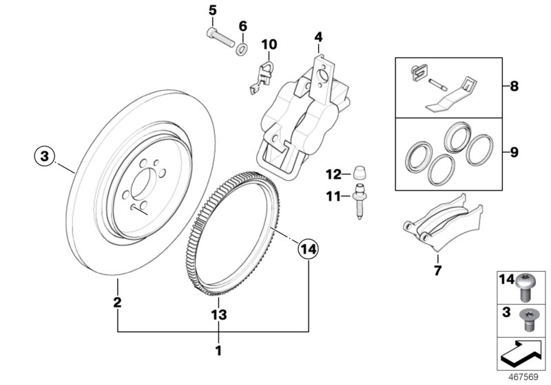 Rear wheel brake