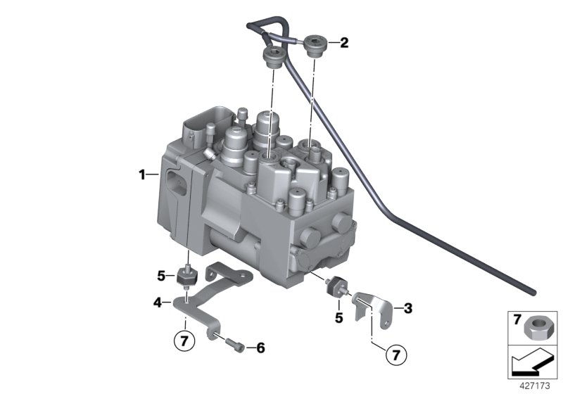 Pressure modulator Integral ABS