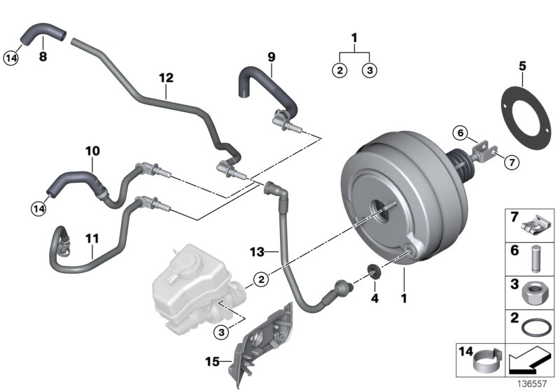 Power brake unit depression