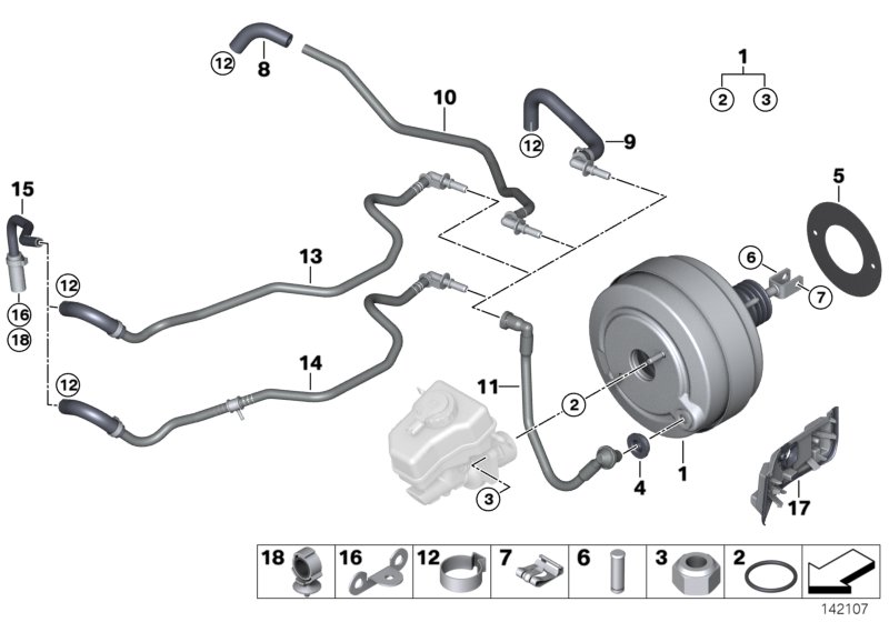 Power brake unit depression