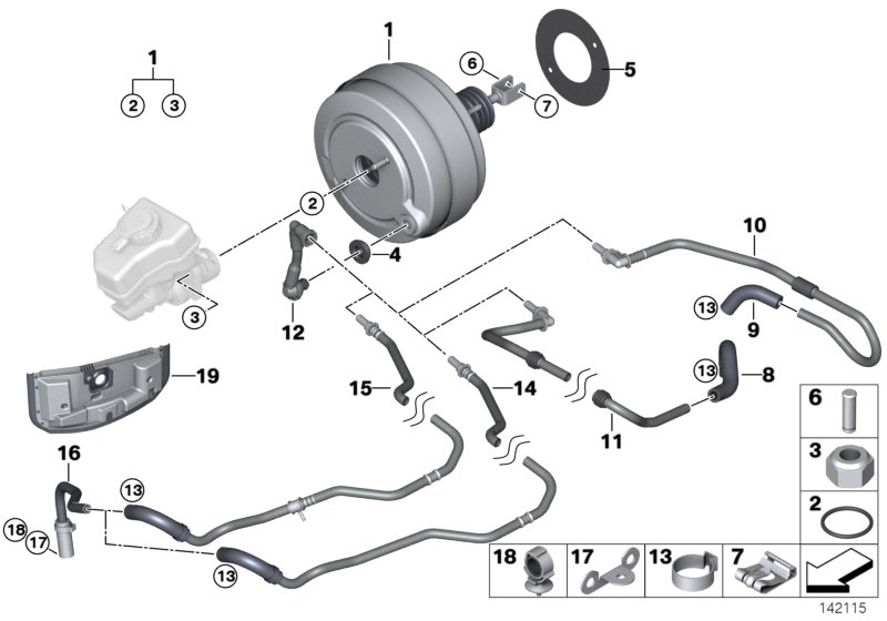 Power brake unit depression