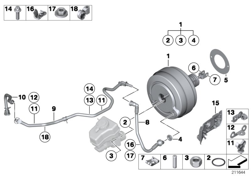 Power brake unit depression