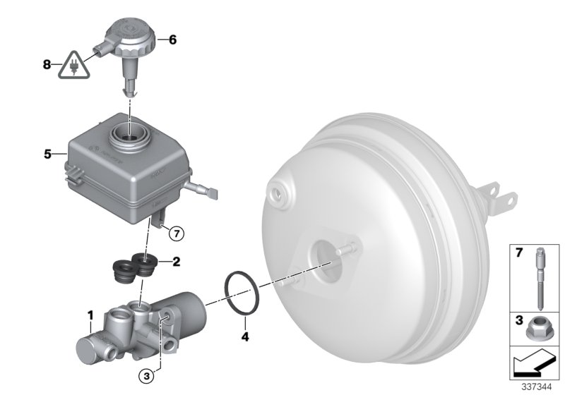 Brake master cylinder/expansion tank