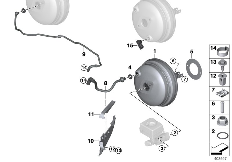 Power brake unit depression