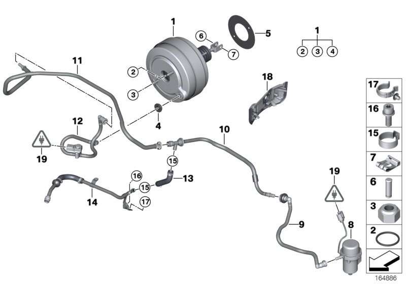 Power brake unit depression