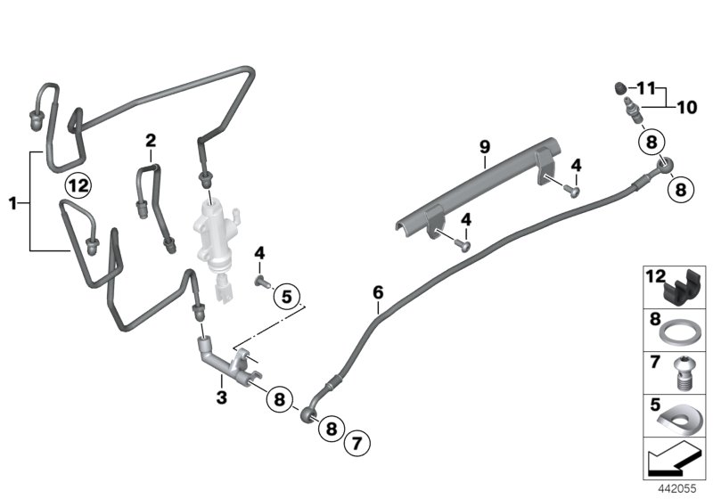 Brake pipe rear