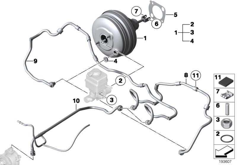 Power brake unit depression