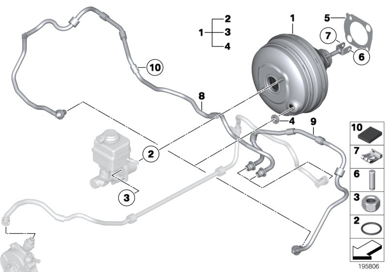 Power brake unit depression