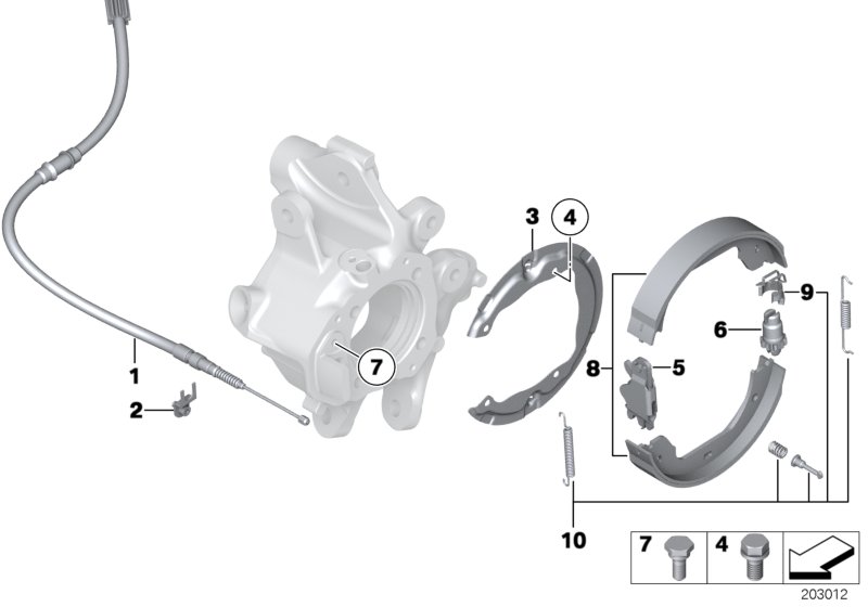 Parking brake/brake shoes