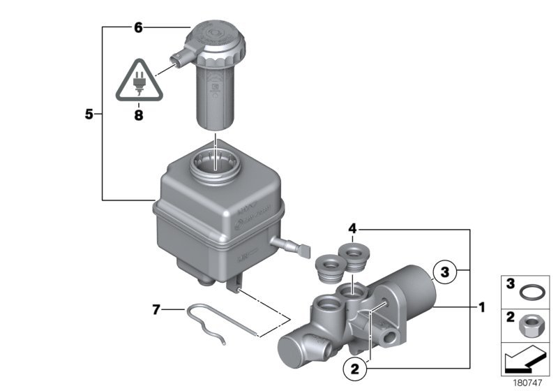 Brake master cylinder/expansion tank